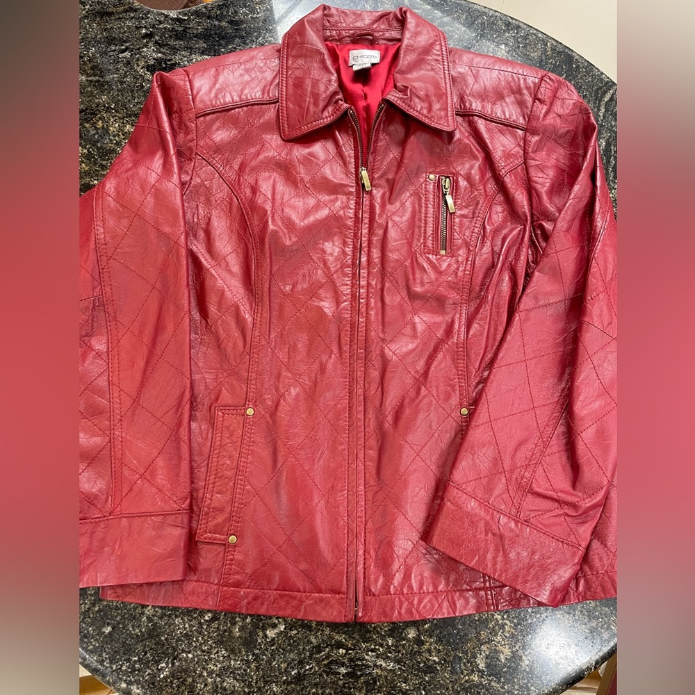 Red Chico’s Leather Jacket